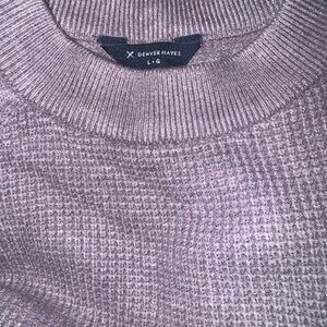 Denver Hayes Purple Waffle long sleeve sweater. Large